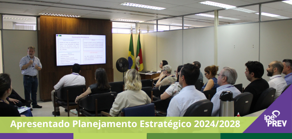 Após o detalhamento das metas prioritárias do Plano de Ação, o Planejamento Estratégico 2024/2028 do Instituto de Previdência do Estado do Rio Grande do Sul – IPE Prev foi apresentado ao nível tático, correspondente às gerências e assessorias.