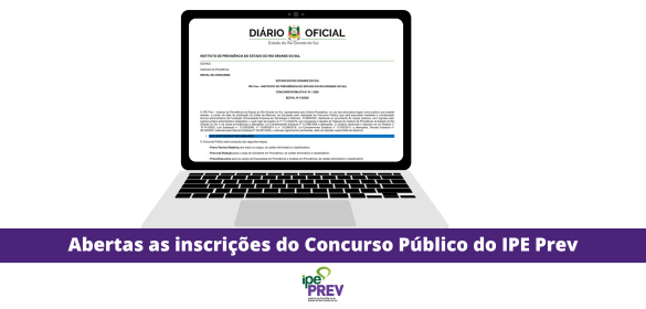 Foi publicado no DOE/RS desta quarta-feira, dia 13, o edital do Concurso P&uacute;blico n&ordm; 01/2026 para preenchimento de cargos no Instituto de Previd&ecirc;ncia do Estado do RS &ndash; IPE Prev. 